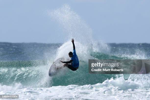 Crosby Colapinto of USA competes during the 2023 Gold Coast Pro at Snapper Rocks on May 13, 2023 in Gold Coast, Australia.
