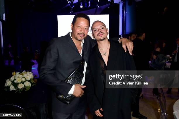 Terrence Howard and Evan Ross attend the NAMI West Los Angeles first annual 2023 Mental Health Gala honoring the life & legacy of Stephen “tWitch”...