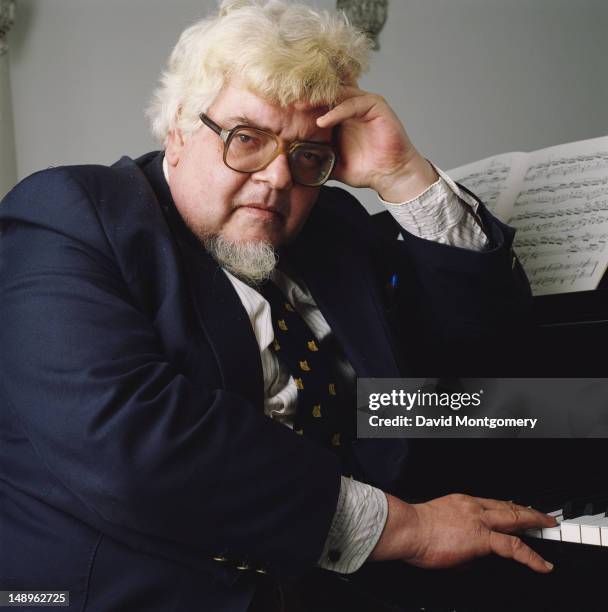 English pianist and composer John Ogdon , circa 1985.