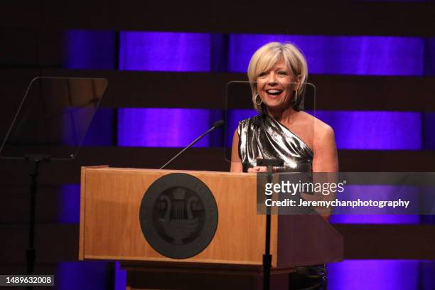 Heather Hiscox speaks during The Royal Occasion 2023 held at Koerner Hall on May 12, 2023 in Toronto, Ontario.