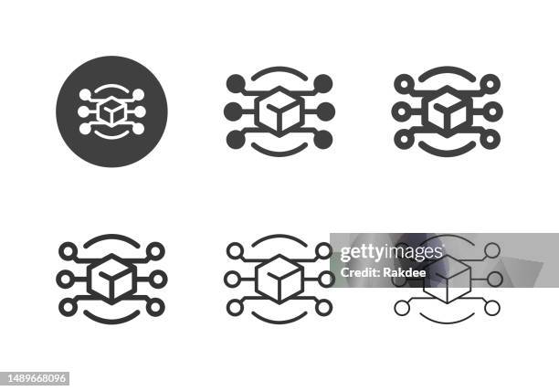 stockillustraties, clipart, cartoons en iconen met global shipping network icons - multi series - logistic icons