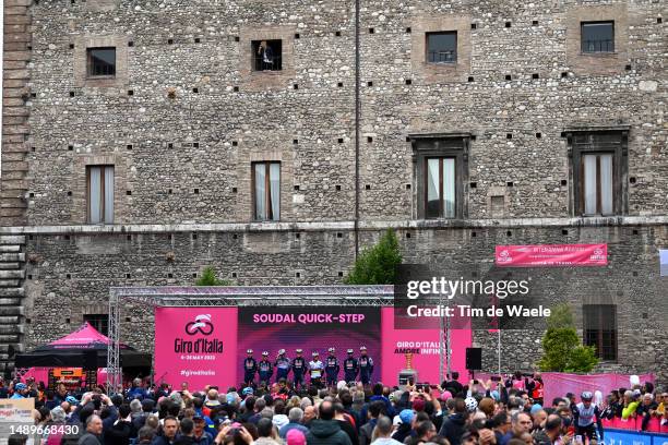 General view of Remco Evenepoel of Belgium, Davide Ballerini of Italy, Mattia Cattaneo of Italy, Josef Černý of Czech Republic, Jan Hirt of Czech...