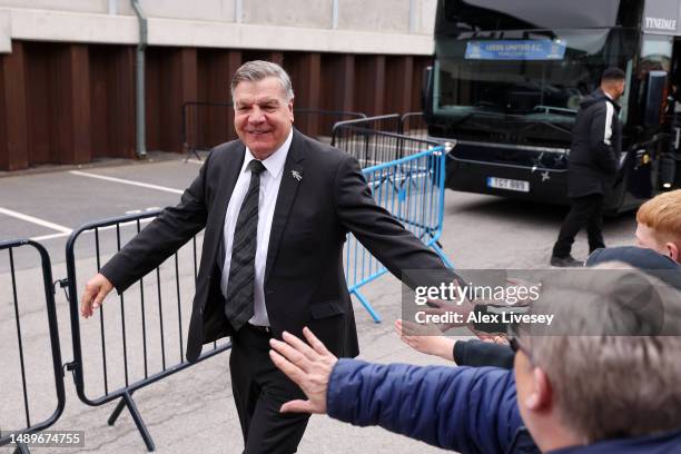 Sam Allardyce, Manager of Leeds United, arrives at the stadium prior to the Premier League match between Leeds United and Newcastle United at Elland...