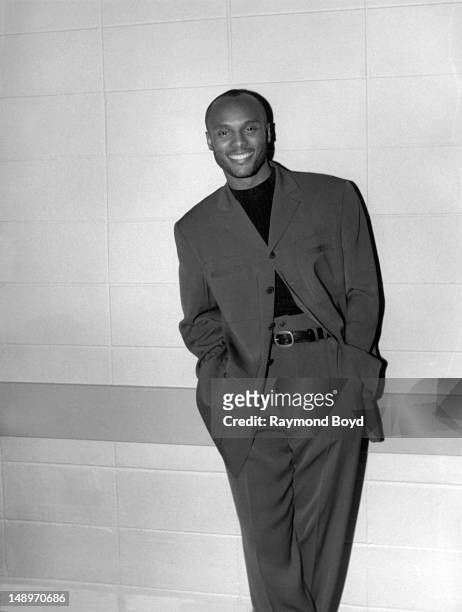 Singer Kenny Lattimore poses for photos backstage at the Arie Crown Theater in Chicago, Illinois in JUNE 1996.