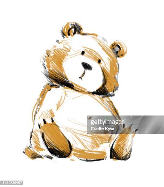 teddybär-illustration - teddybär freisteller stock-grafiken, -clipart, -cartoons und -symbole