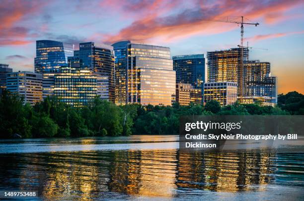 rosslyn city skyline - washington dc skyline stock pictures, royalty-free photos & images