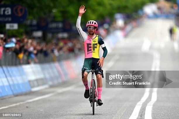 Ben Healy of Ireland and Team EF Education-EasyPost celebrates at finish line as stage winner during the 106th Giro d'Italia 2023, Stage 8 a 207km...