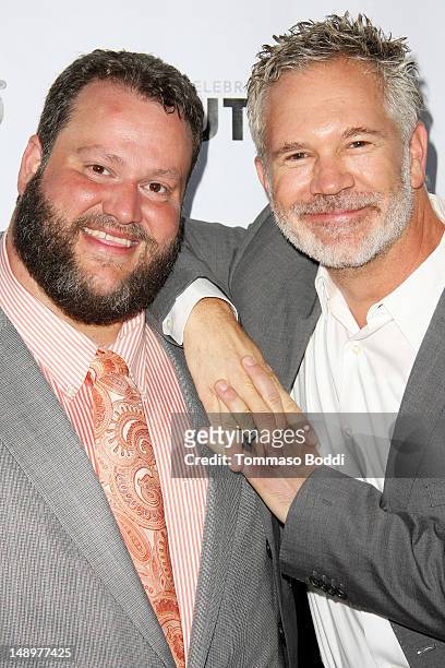 Doug Langway and Gerald McCullouch attend the 2012 Outfest - "BearCity 2: The Proposal" premiere held at the John Anson Ford Amphitheatre on July 20,...
