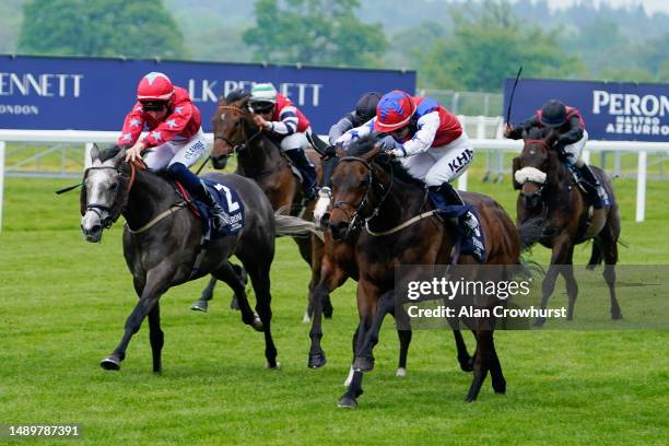 Saffie Osborne riding Coco Bear win The Peroni Nastro Azzurro 0.0% Handicap at Ascot Racecourse on May 13, 2023 in Ascot, England.