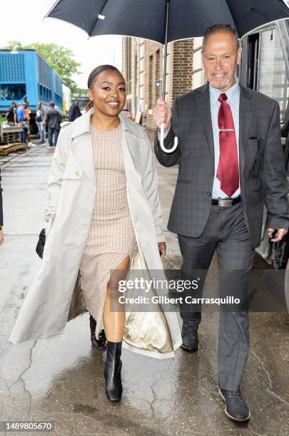 Quinta Brunson is seen leaving after delivering the keynote address at the 2023 Graduate School of Education at the University of Pennsylvania on May...