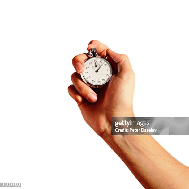 Hand Holding An Analogue Stop Watch, 照片檔