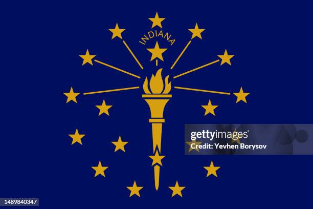 indiana state simple flag. us state flag - indiana flag stock pictures, royalty-free photos & images