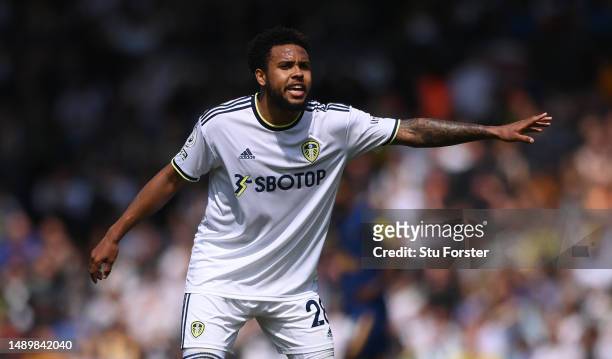 Leeds player Weston McKennie reacts during the Premier League match between Leeds United and Newcastle United at Elland Road on May 13, 2023 in...