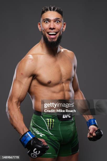 Johnny Walker of Brazil poses for a portrait backstage during the UFC Fight Night event at Spectrum Center on May 13, 2023 in Charlotte, North...