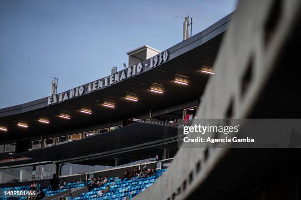 View inside the stradium during a U20 friendly match between Uruguay and Uzbekistan at Centenario Stadium on May 13, 2023 in Montevideo, Uruguay.