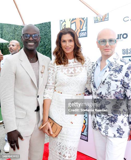 Wil Phearson III, Cindy Crawford, and Fuad Backović attend the 6th Annual Best Buddies' Celebration of Mothers on May 13, 2023 in Los Angeles,...