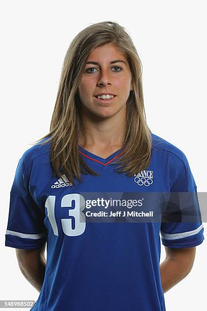 Camille Marie Catala poses during the France Women's official Olympic Football Team portraits on July 21, 2012 in Glasgow, Scotland.
