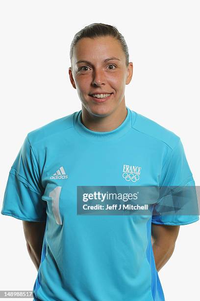 Celine Deville poses during the France Women's official Olympic Football Team portraits on July 21, 2012 in Glasgow, Scotland.