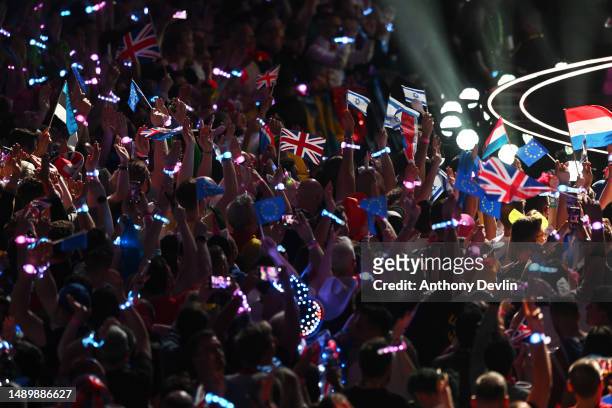 General view during The Eurovision Song Contest 2023 Grand Final at M&S Bank Arena on May 13, 2023 in Liverpool, England.