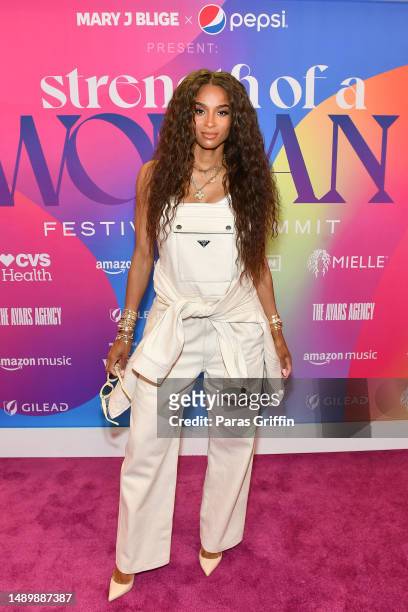 Ciara attends the Strength of a Woman's Summit in Partnership with Mary J. Blige, Pepsi, and Live Nation Urban at AmericasMart Atlanta on May 13,...