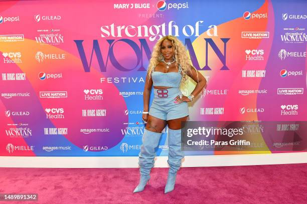 Mary J. Blige attends the Strength of a Woman's Summit in Partnership with Mary J. Blige, Pepsi, and Live Nation Urban at AmericasMart Atlanta on May...