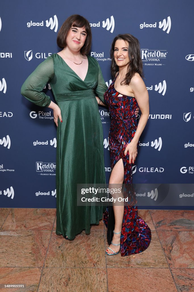 Nora Reichardt and Eva Andersen attend the 34th Annual GLAAD Media Nora Reichardt and Eva Andersen attend the 34th Annual GLAAD Media