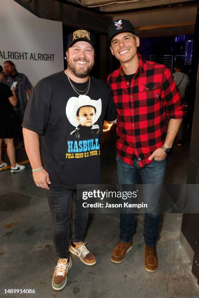 Mitchell Tenpenny and Granger Smith attend the 2023 iHeartCountry Festival presented by Capital One at Moody Center on May 13, 2023 in Austin, Texas.