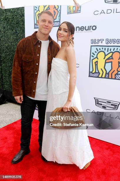 Christian McCaffrey and Olivia Culpo attend the 6th Annual Best Buddies' Celebration of Mothers on May 13, 2023 in Los Angeles, California.