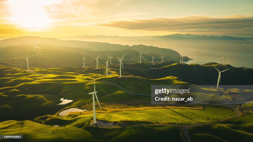 Landschaft der erneuerbaren Energien.
