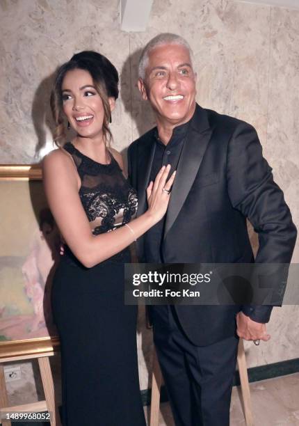 Sofia Athena and actor Sammy Naceri attend "Children For Peace" dinner party hosted by Lamia Khashoggi and Thierry Schneider at Salon Hoche on May...