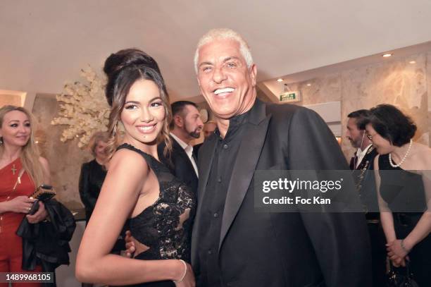 Sofia Athena and actor Sammy Naceri attend "Children For Peace" dinner party hosted by Lamia Khashoggi and Thierry Schneider at Salon Hoche on May...