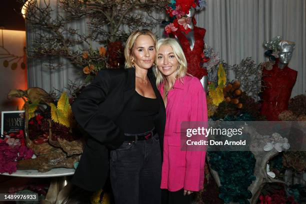 Pip Edwards and Milly Gattegno attend the 'Welcome to Sydney' event ahead of Afterpay Australian Fashion Week on May 14, 2023 in Sydney, Australia.