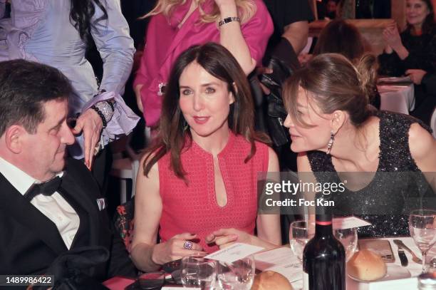 Thierry Schneider, Elsa Zylberstein and Lola Karimova attend "Children For Peace" Dinner Party hosted by Lamia Khashoggi and Thierry Schneider at...