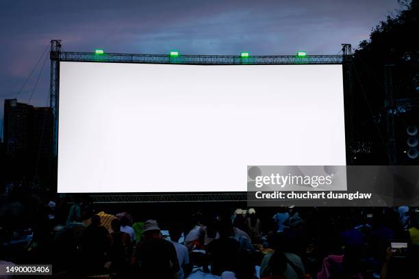 movies in the park in thailand - outdoor theater stock pictures, royalty-free photos & images