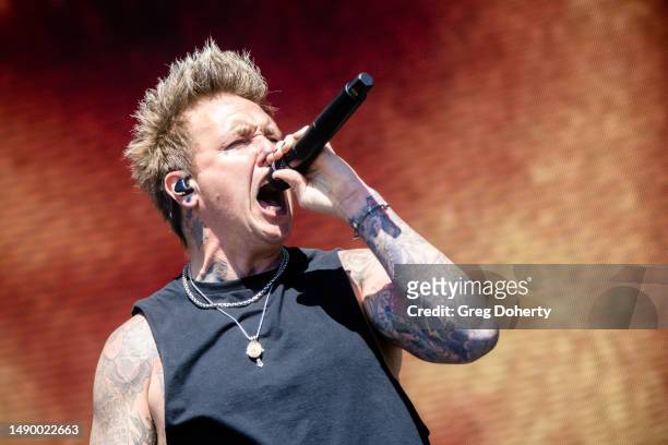 Jacoby Shaddix of Papa Roach performs onstage during the Sick New World music festival at the Las Vegas Festival Grounds on May 13, 2023 in Las...