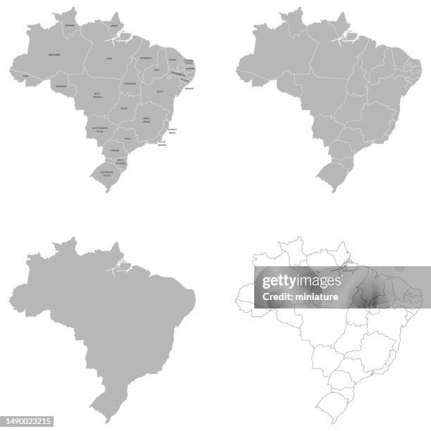 Postcode Brazil 2,507 Brazil Map Line Stock Photos, High-Res Pictures, and Images ...