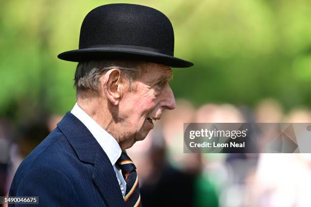 Prince Edward, Duke of Kent is seen during the Combined Cavalry Parade at Hyde Park on May 14, 2023 in London, England. Two thousand cavalry troops,...