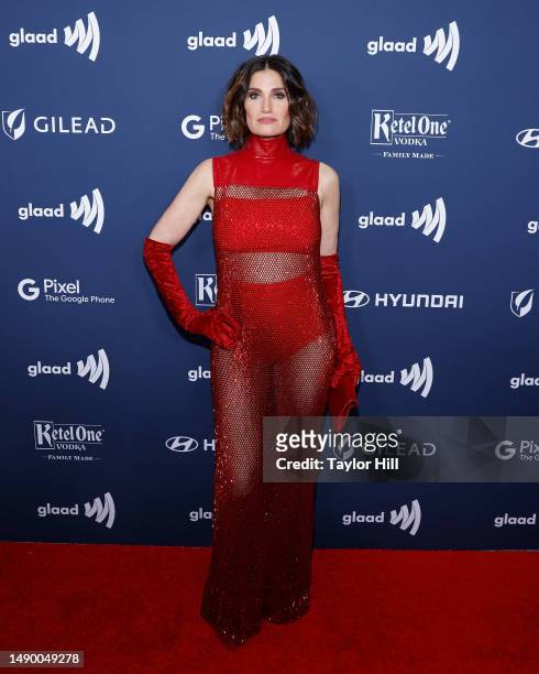 Idina Menzel attends the 2023 GLAAD Media Awards at New York Hilton Midtown on May 13, 2023 in New York City.