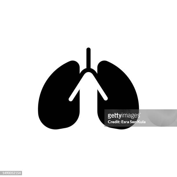 lung icon design with editable stroke. suitable for web page, mobile app, ui, ux and gui design. - boost your immune system stock illustrations