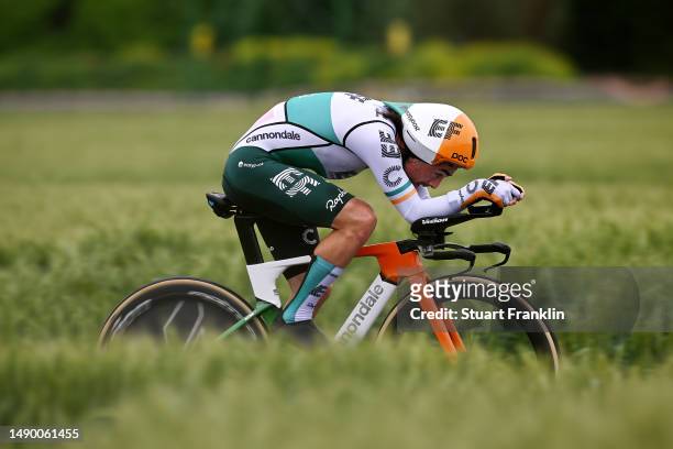 Ben Healy of Ireland and Team EF Education-EasyPost sprints during the 106th Giro d'Italia 2023, Stage 9 a 35km individual time trial stage from...