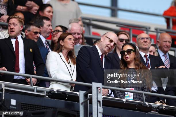 Avram Glazer, Owner of Manchester United looks on from the stands prior to the Vitality Women's FA Cup Final between Chelsea FC and Manchester United...