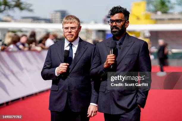 Rob Beckett and Romesh Ranganathan attend the 2023 BAFTA Television Awards with P&O Cruises at The Royal Festival Hall on May 14, 2023 in London,...