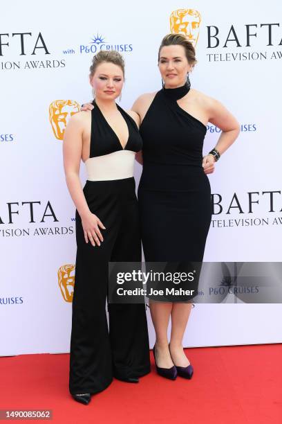 Mia Threapleton and Kate Winslet attend the 2023 BAFTA Television Awards with P&O Cruises at The Royal Festival Hall on May 14, 2023 in London,...