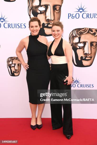 Kate Winslet and Mia Threapleton attend the 2023 BAFTA Television Awards with P&O Cruises at The Royal Festival Hall on May 14, 2023 in London,...