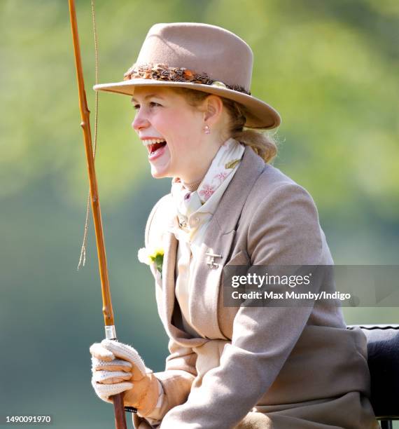 Lady Louise Windsor takes part in the 'Pol Roger Meet of The British Driving Society' on day 4 of the 2023 Royal Windsor Horse Show in Home Park,...