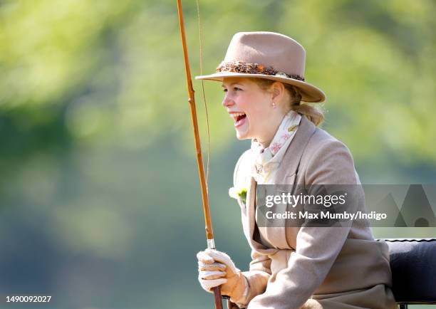 Lady Louise Windsor takes part in the 'Pol Roger Meet of The British Driving Society' on day 4 of the 2023 Royal Windsor Horse Show in Home Park,...