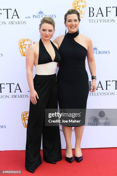 Kate Winslet and Mia Threapleton attend the 2023 BAFTA Television Awards with P&O Cruises at The Royal Festival Hall on May 14, 2023 in London,...