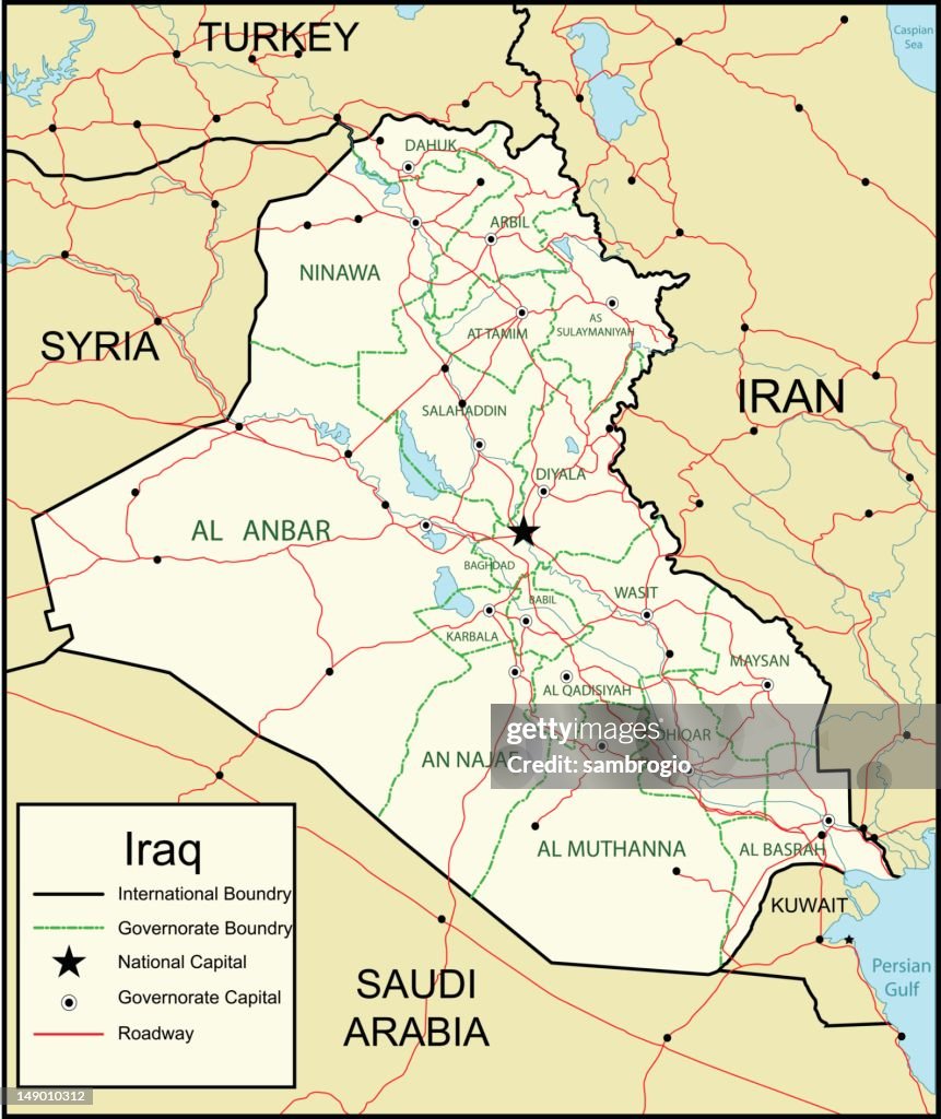 Mapa de Irak