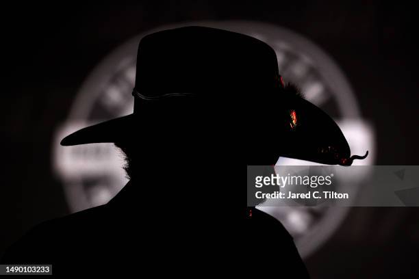 Hall of Famer Richard Petty attends NASCAR's 75 Greatest Drivers ceremony prior to the NASCAR Cup Series Goodyear 400 at Darlington Raceway on May...