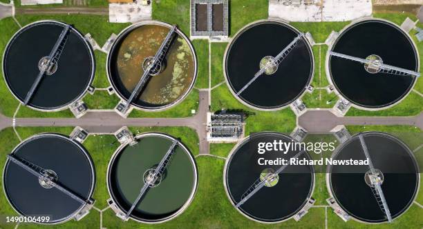 water treatment plant - estação de tratamento de esgotos imagens e fotografias de stock